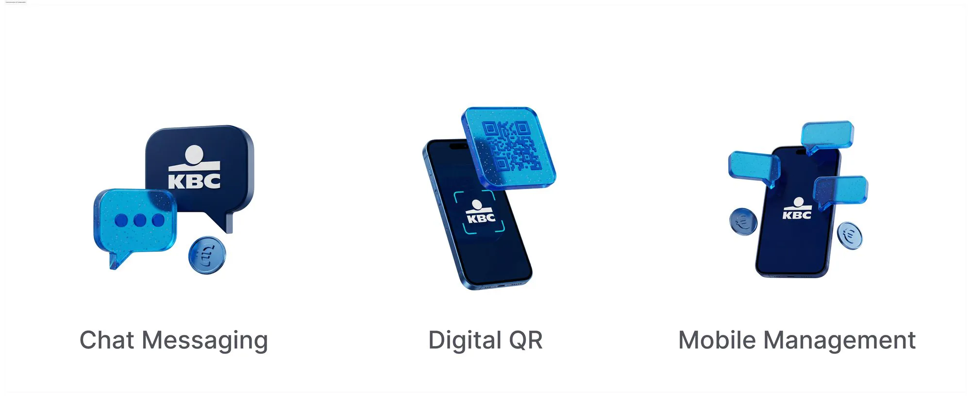 Communication & Collaboration category — Chat Messaging, Digital QR, Notifications Hub
