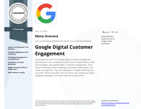 Google Digital Customer Engagement