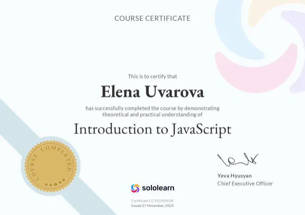 Introduction to JavaScript